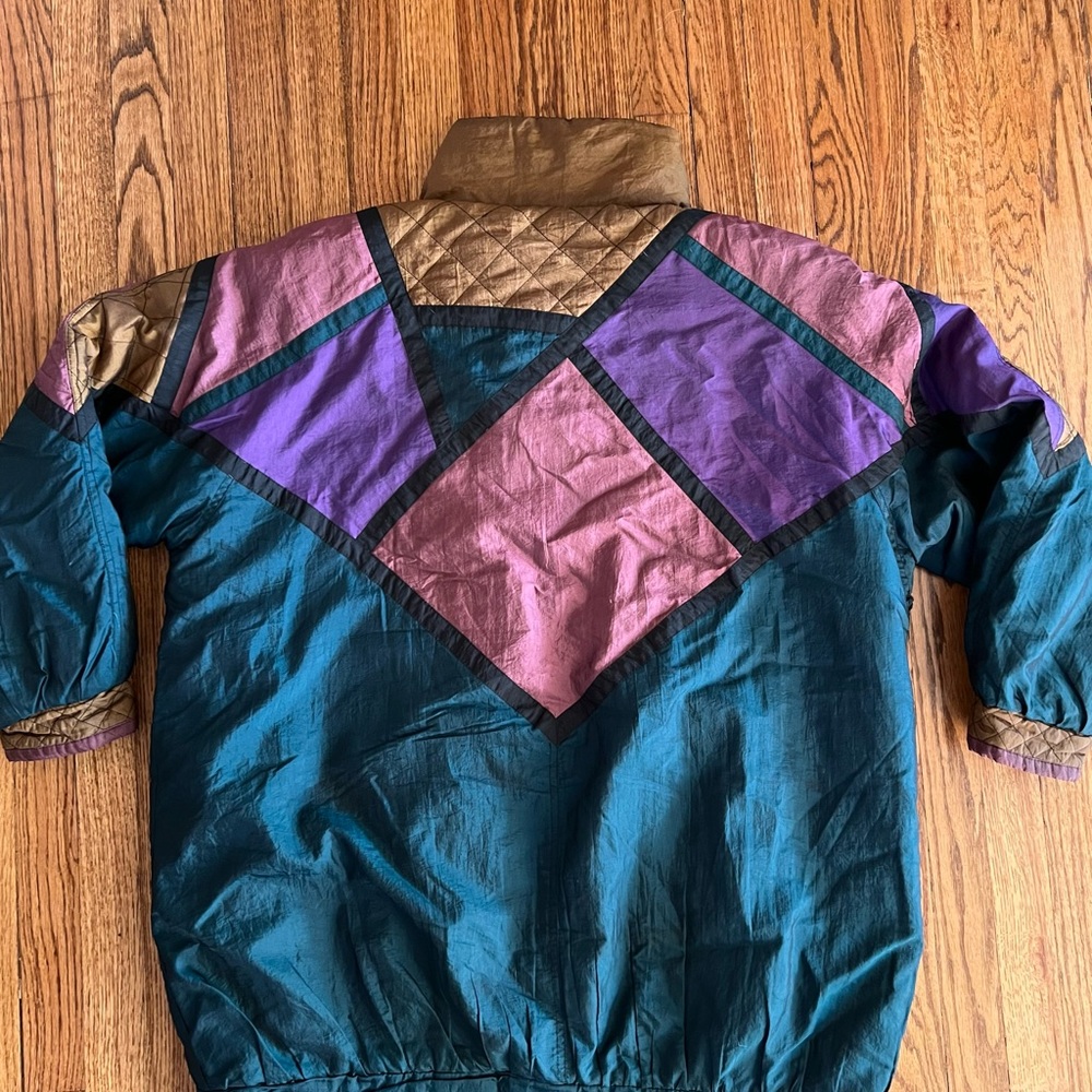 Vintage 80s 90s Patchwork Blockprint Bronton Appa… - image 3